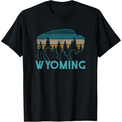 Wyoming Bison Vintage Souvenir T-Shirt