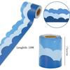 Wavy Trim Bulletin Board Trim Back-to-School Decor Self-Adhesive Bulletin Board Border 5M/Roll DIY Poster Border Stickers