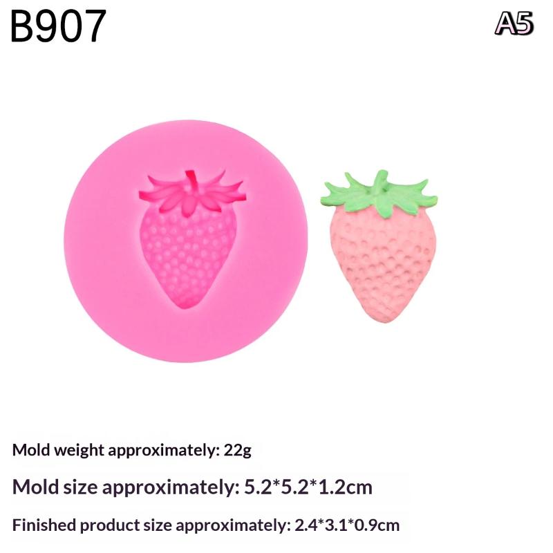 Fruit Strawberry Dessert Mousse Cake Mold Silicone Cake Decorations Reusable Baking Molds Kitchen Tools