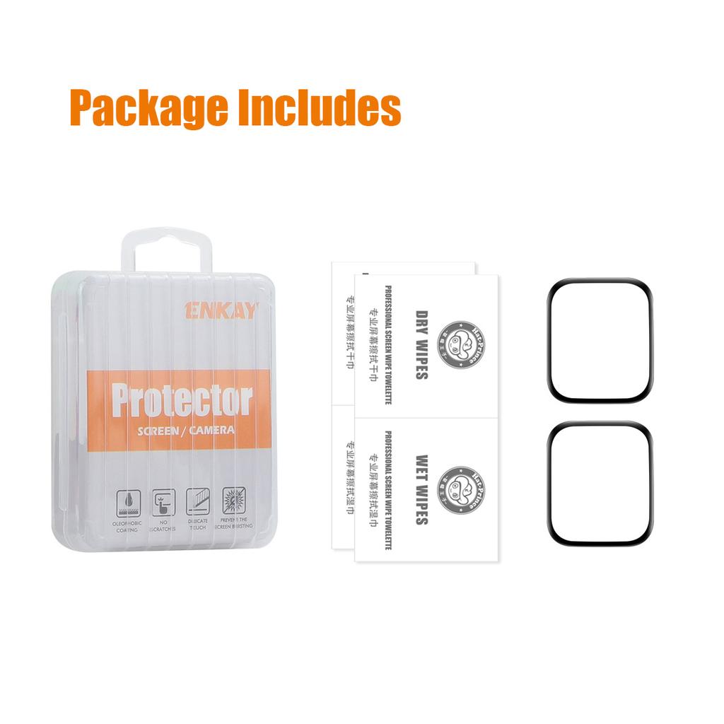 For Xiaomi Redmi Watch Move 2Pcs Screen Protector ENKAY HAT PRINCE 3D Curved PC + PMMA Ultra Clear Film
