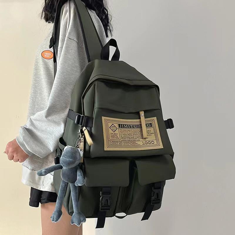Schoolbag schoolbag female college student high school junior high school student travel waterproof backpack trendy brand male large capacity