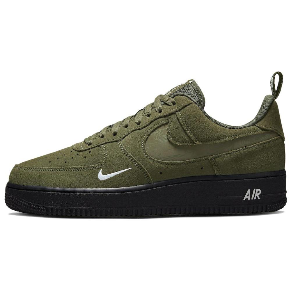 Nike Air Force 1 '07 LV8 'Reflective Swoosh - Cargo Khaki' (Unisex) Cargo Khaki / White / Black / Cargo Khaki Skateboard Shoes DZ4514 300