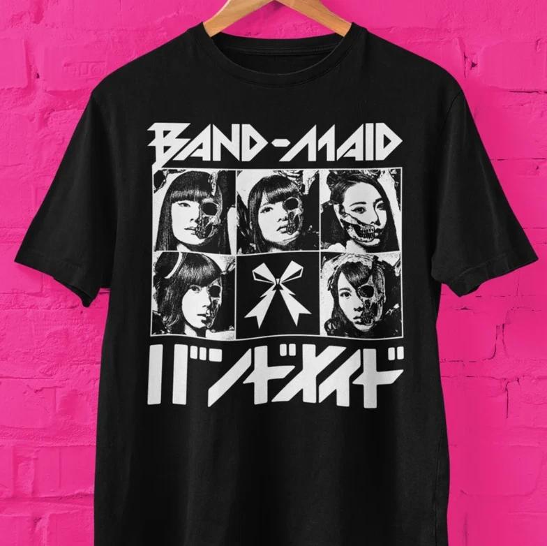 

Band-Maid World Domination Japanese Rock Band Music Logo 100% Cotton T-shirt Mens Tees Top Size S-5XL L
