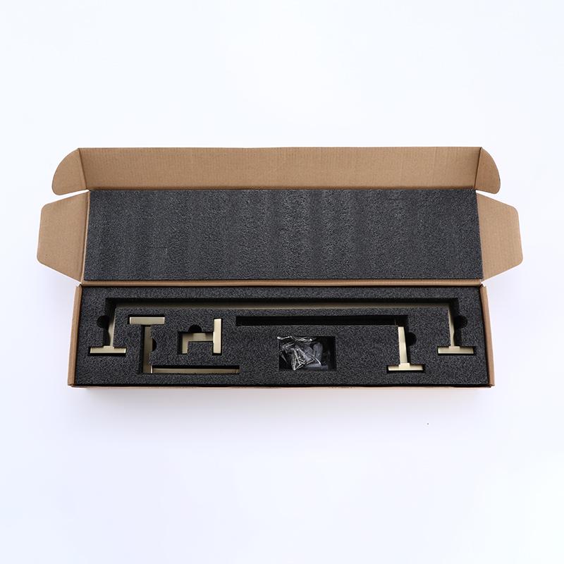 Brushed Gold Bathroom Accessories Set Toilet Brush Holder Toilet Paper Holder Wall Mounted 304 Stainless Steel Bathroom Hardware