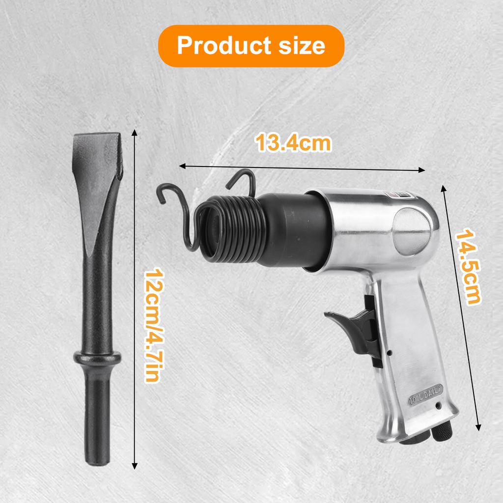 150 MM Pneumatic Hammer 4-Chisels Pneumatic Shovel 4500 BPM Air Chisel Pneumatic Shovel Tool for Automotive & Metal Work
