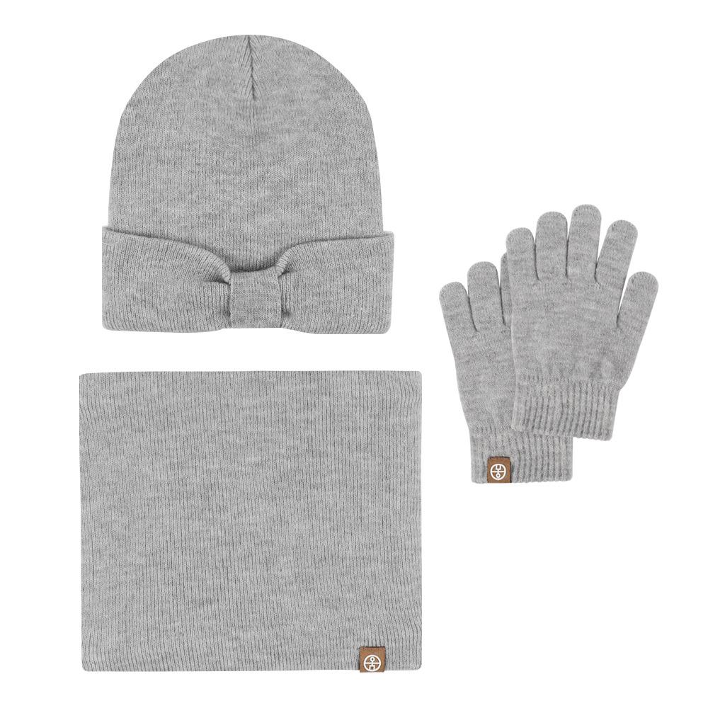 Children's Warm Three Piece Set Autumn/Winter Plush Baby Hat, Scarf, Glove