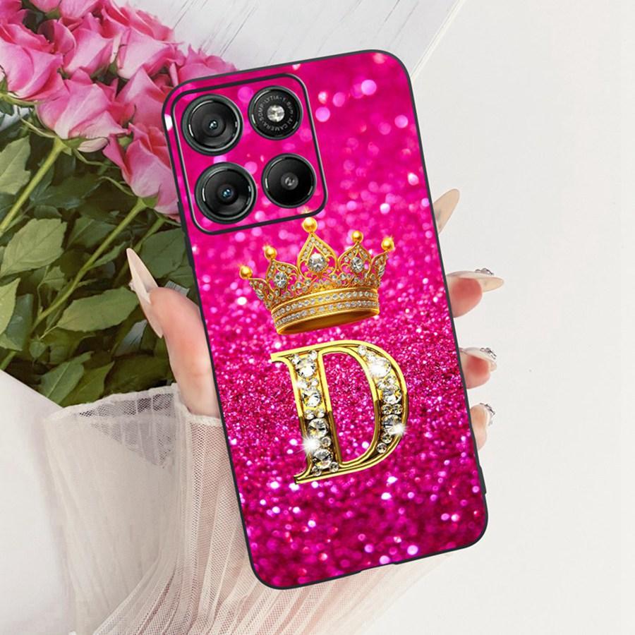 

Case For Motorola Moto G15 G17 Power Phone Cover Cute Crown Letters Soft Silicone Cases For MotoG15 g 17 Power Bumper 6.72 Moto G17