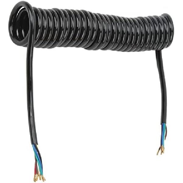 Trailer Extension Wiring Cable, Trailer Extension Coiled Cable 12.8ft 20AWG 7 Core Polyurethane Copper Trailer Extension Cable for Tow Truck RV