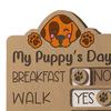 Pet Feeding Reminder Wooden Dog Task Tracker Board Rustic Pet Care Checklist