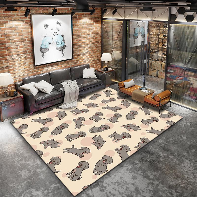 Cute cartoon animal Pattern Square Carpet,Area Rug,Carpet Rug for Living Room Bedroom Sofa Playroom Decor,Non-slip Floor Mat,Holiday Birthday Gifts