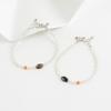 Women's Daily Gem Cube Color Raw Stone Option Bracelet