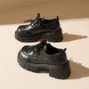 Platform Loafers Women's 20025 New Autumn Shoes Versatile Black Single Shoes Soft Soles Are Not Tired British Small Leather Shoes