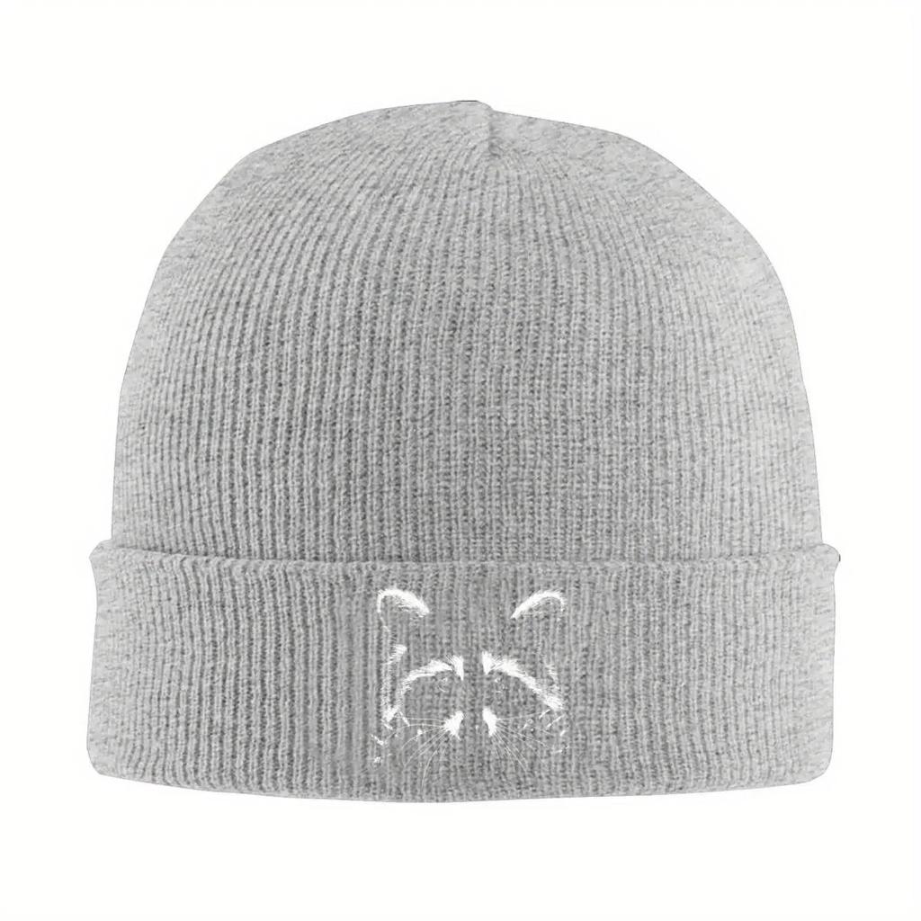 Cute Raccoon Bonnet Hats Panda Beanie Hats Design Knitting Hat Autumn Fashion Unisex Women Kpop Warm Cap