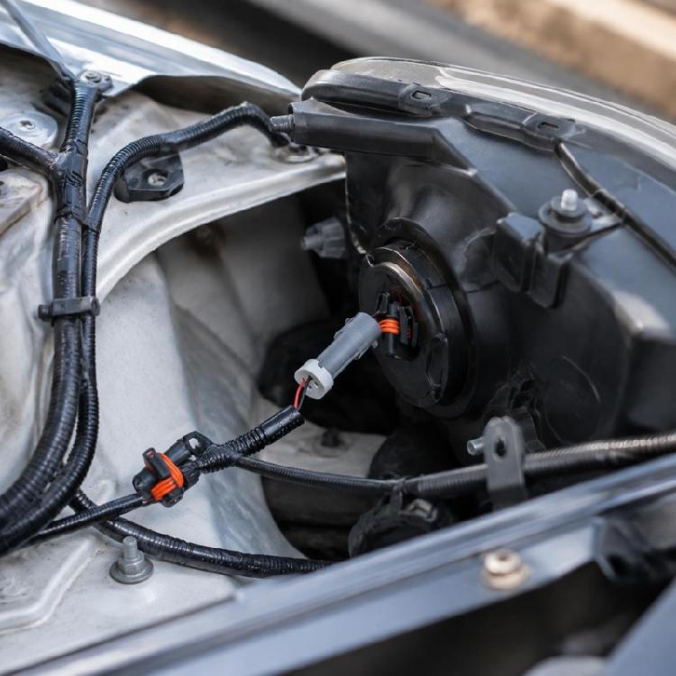 Headlight Wiring Replacement Assembly 5C3Z15A211BA for the Stated Vehicle Family, with Branched Wiring and Multiple Integrated Mounting Clips