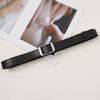 Black Classic Pu Belt With Rectangular Design Ideal For Fashionable Jeans And Outfits Casual
