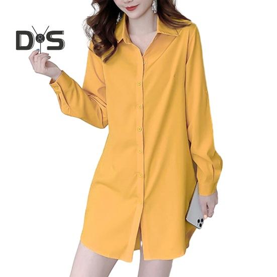 

Женское повседневное платье-рубашка весна-осень средней длины платье-рубашка с лацканами и длинными рукавами однобортная длинная рубашка однотонная ночная рубашка XL