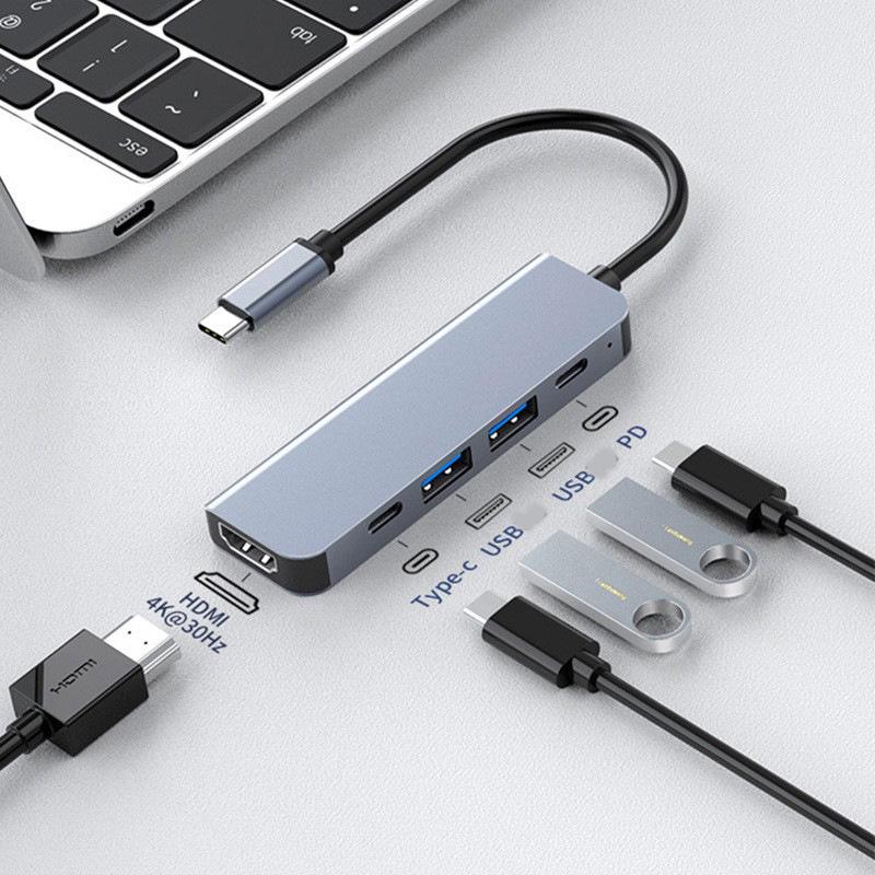 8-in-1 Expansion Dock for Apple Laptops: Multi-Port Hub with USB, Network, Type-C, and Card Reader Support