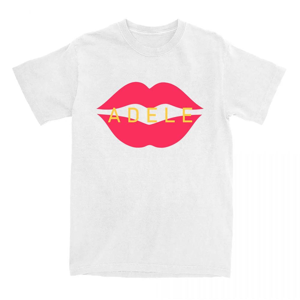 

Adele Adkins T-shirts Graphic Printing Casual Fashion Women Clothing Cotton Short Sleeve Round Neck Tees XXL білий