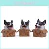 Cute Cartoon Box Corgi Husky Shepherd Dog Mini Model Ornament Desktop Decoration