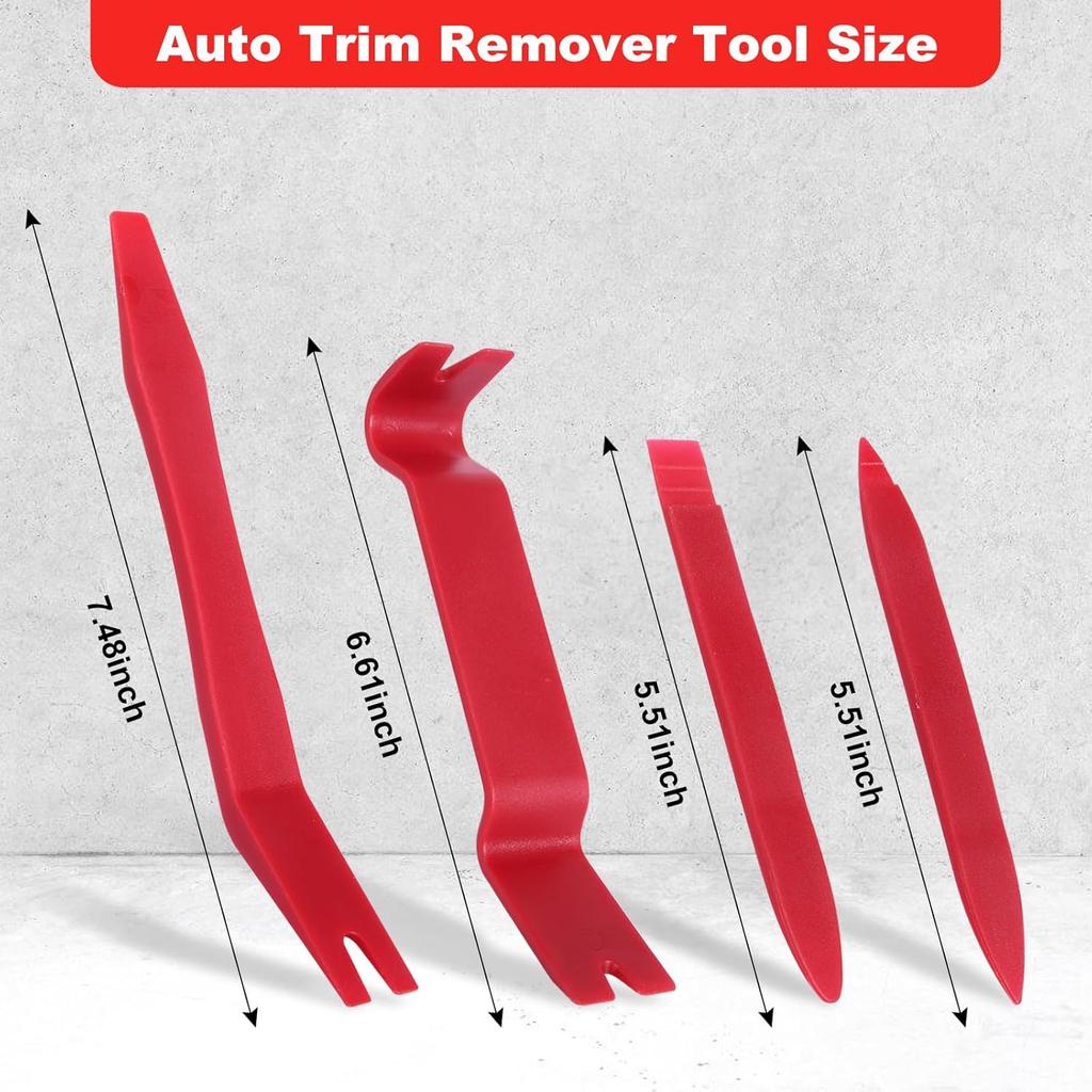 7 Pcs Auto Trim Removal Tool With Plastic Pry Tool, Automotive Car Trim Rivet Clip Removal Tool For Door Panel Dashboard Body, Auto Upholstery Car