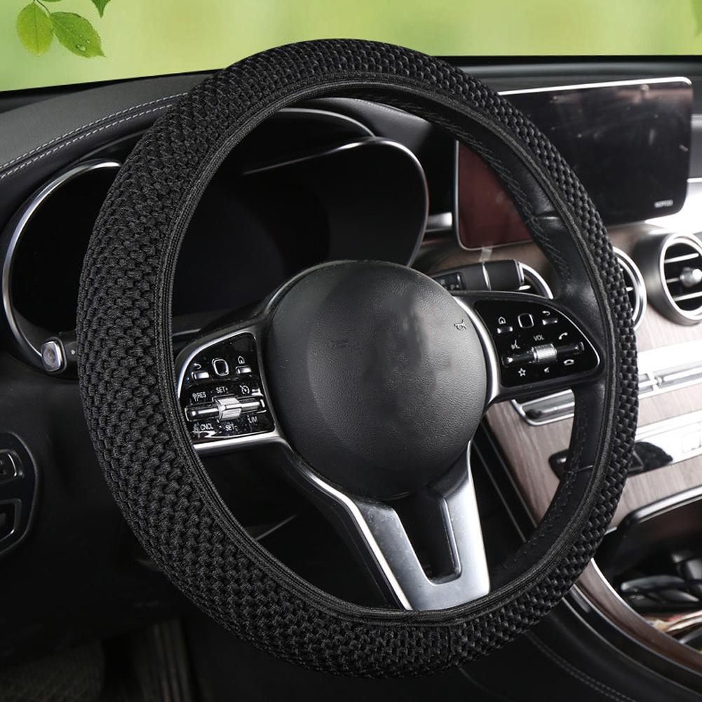 Car Universal Steering Wheel Cover Prevent Hand Sweat Inner No Steering Elastic Handle Comforta J1D4
