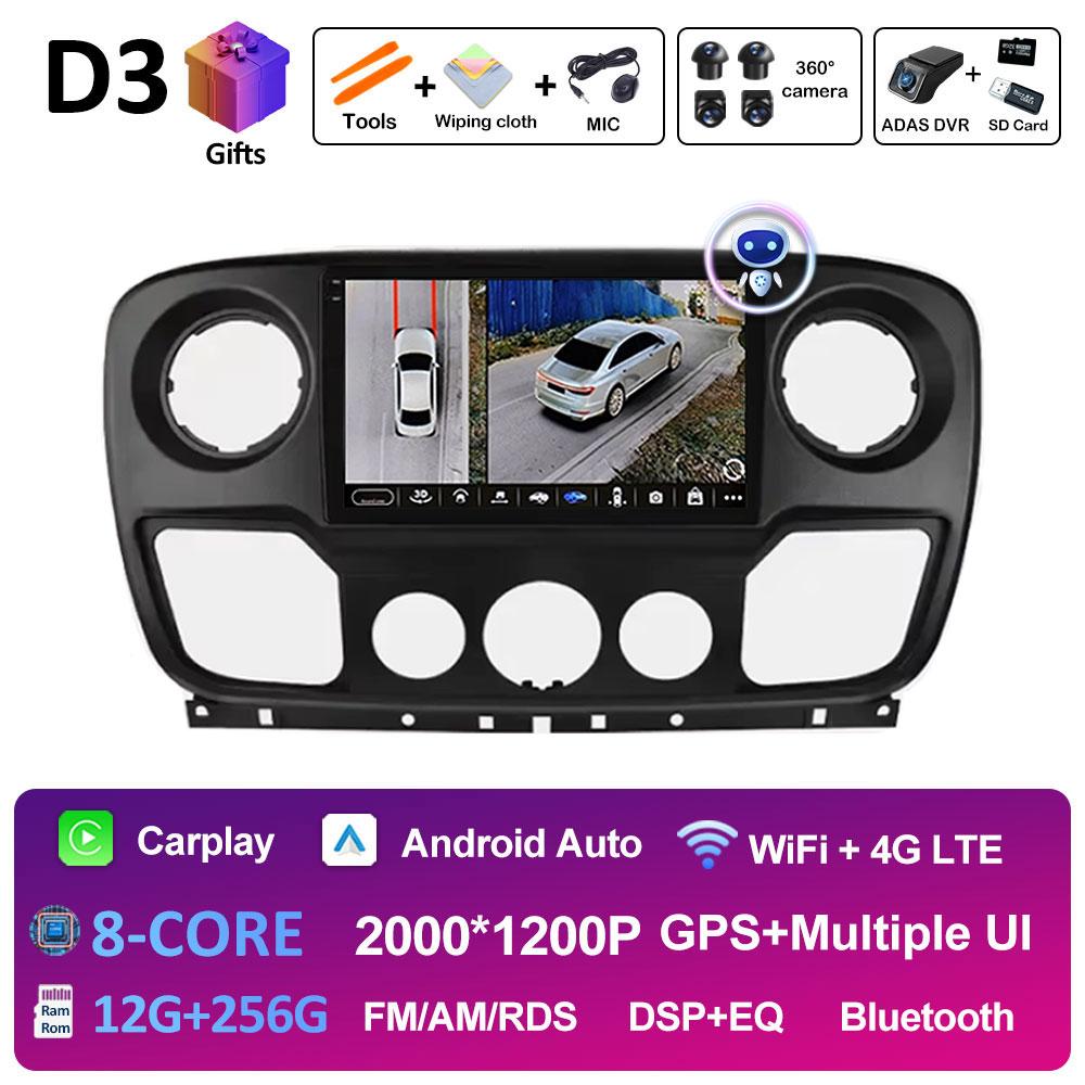 For Renault Master Lll 3 2011 - 2021 GPS Navigation Car Radio Video Multimedia Player Android 14 WIFI Wireless Carplay Head Unit