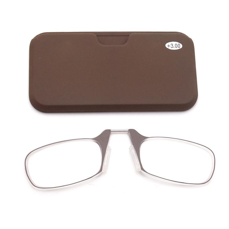 

Retro Clip-On Anti-Blue Light Reading Glasses - Ultra-Light and Fashionable +1.50 коричневый