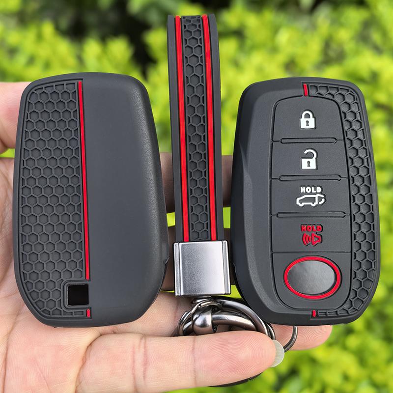 Silicone Auto Remote Car Key Case Cover For Toyota CHR Hilux Fortuner Land Cruiser 200 Camry Corolla Crown RAV4 Highland