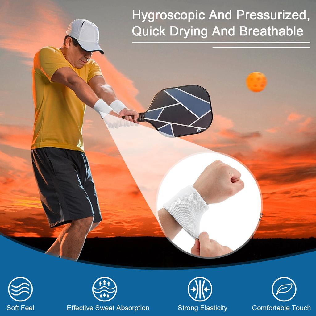 2 Pack High Elastic Sweat Wristbands Set, Fashion Moisture Wicking Breathable Sports Sweatbands for Daily Workout Running Fitness Outdoor Activities