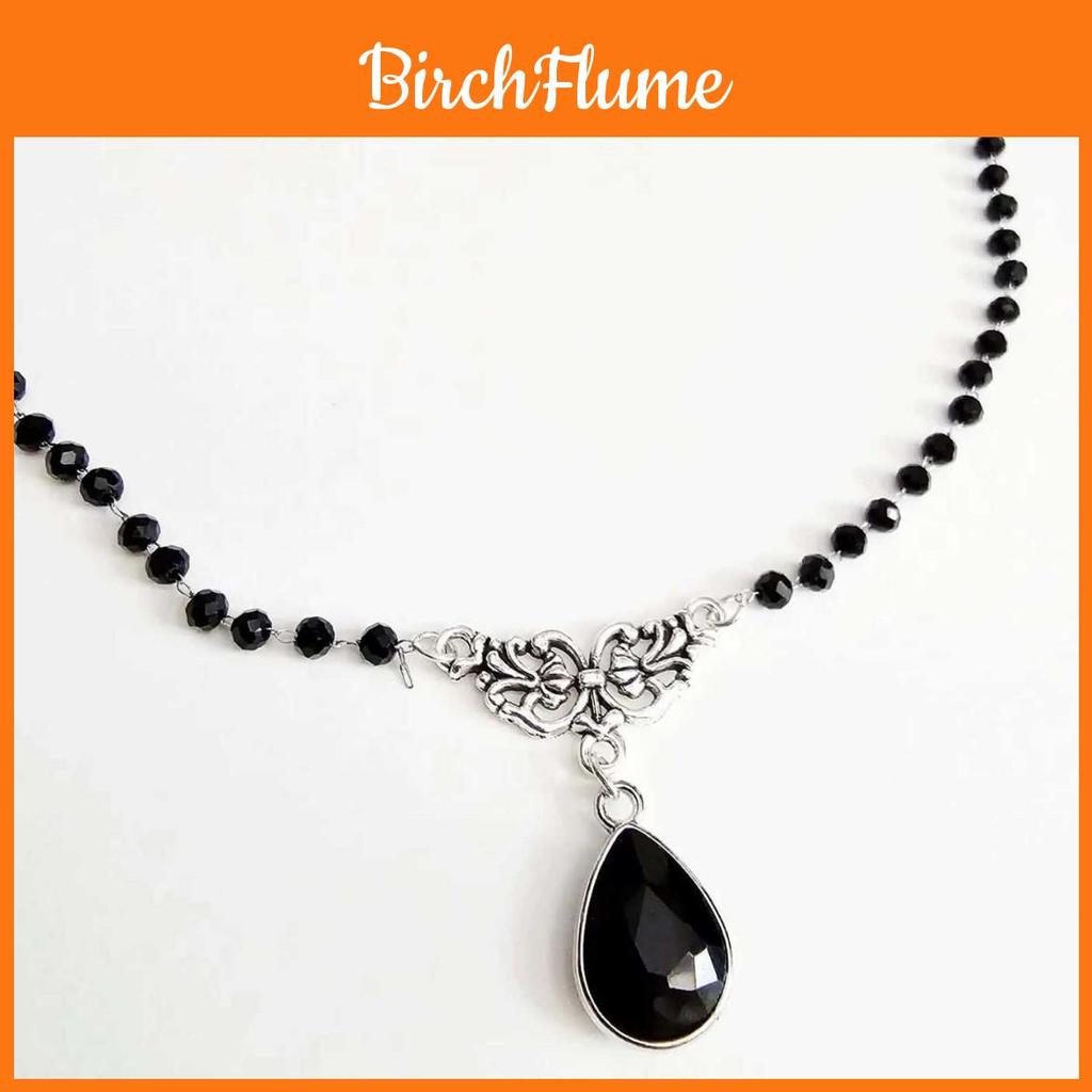Gothic Style Necklace With Waterdrop Pendant For Women Party Wear