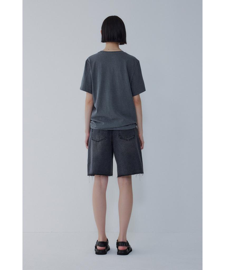 Bobeu Racing Graphic Pigment Washed T-Shirt_Charcoal 7156240005