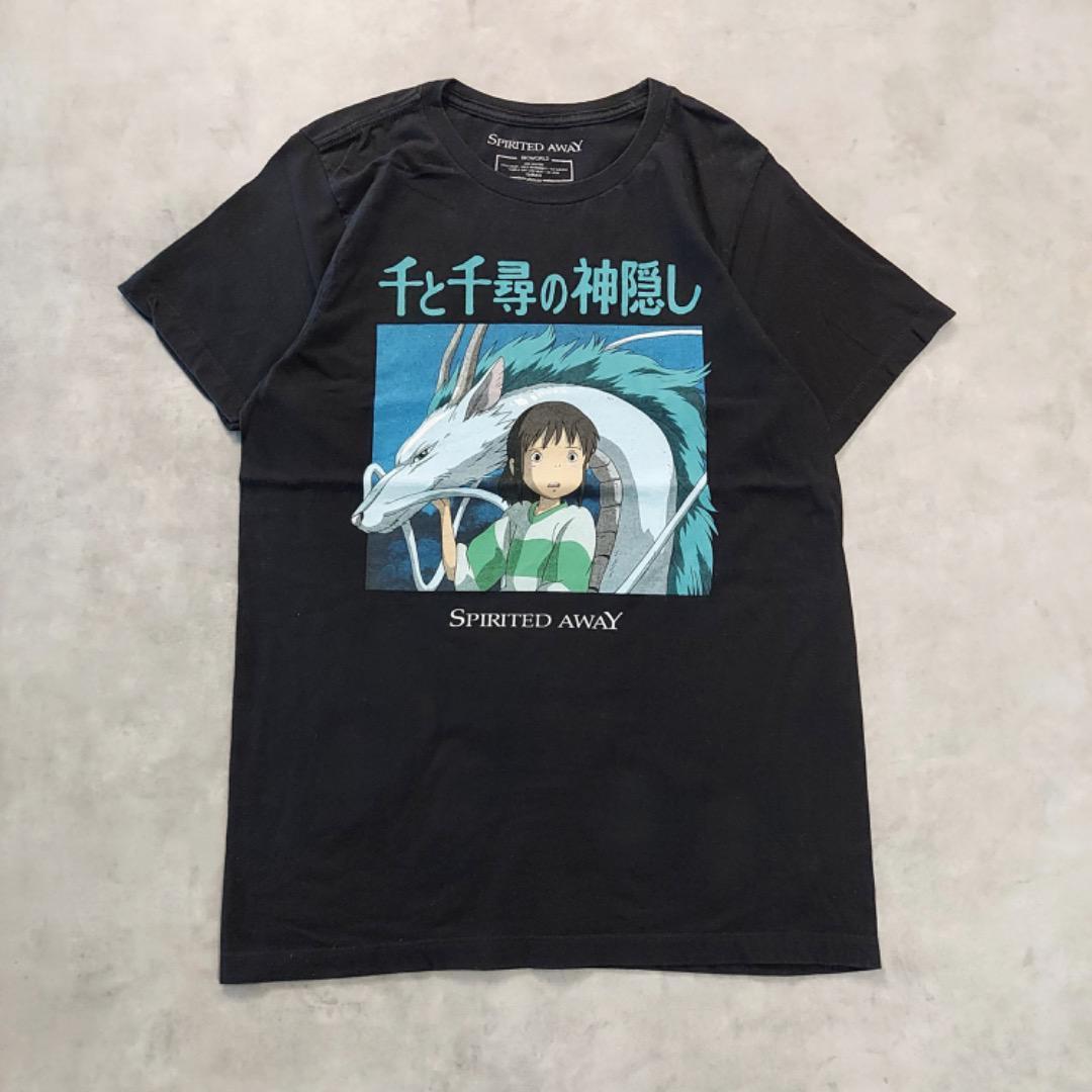 

[USED] Spirited Away Ghibli Print T-Shirt, Anime, Manga, Medium, Black, 14244