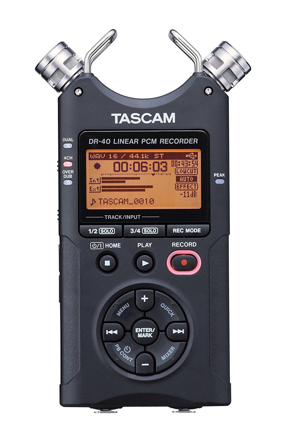 

TASCAM-сумісний лінійний PCM-рекордер 24 біт/96 кГц DR-40VERSION2 чорний