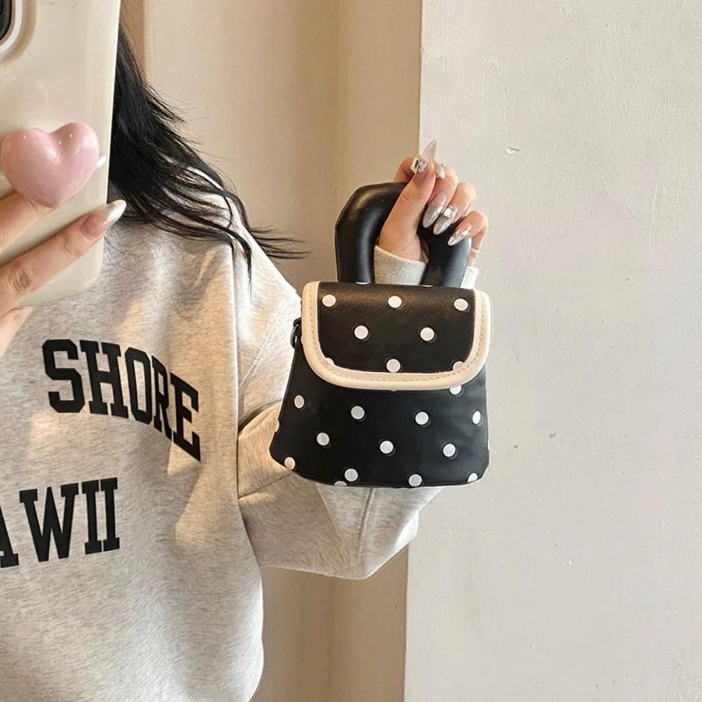 

Sweet Wave Point Shoulder Bag Elegant Mini Lipstick Bag Retro Mini Crossbody Bag Woman червоний