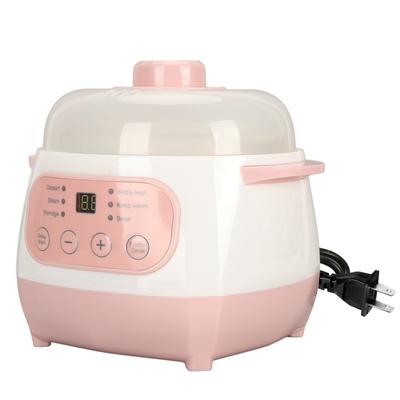 Elektrischer Kochtopf, 1 l, 200 W, Anti-Trockenbrand-sicher, intelligenter elektrischer Keramikkocher für Brei, Reis