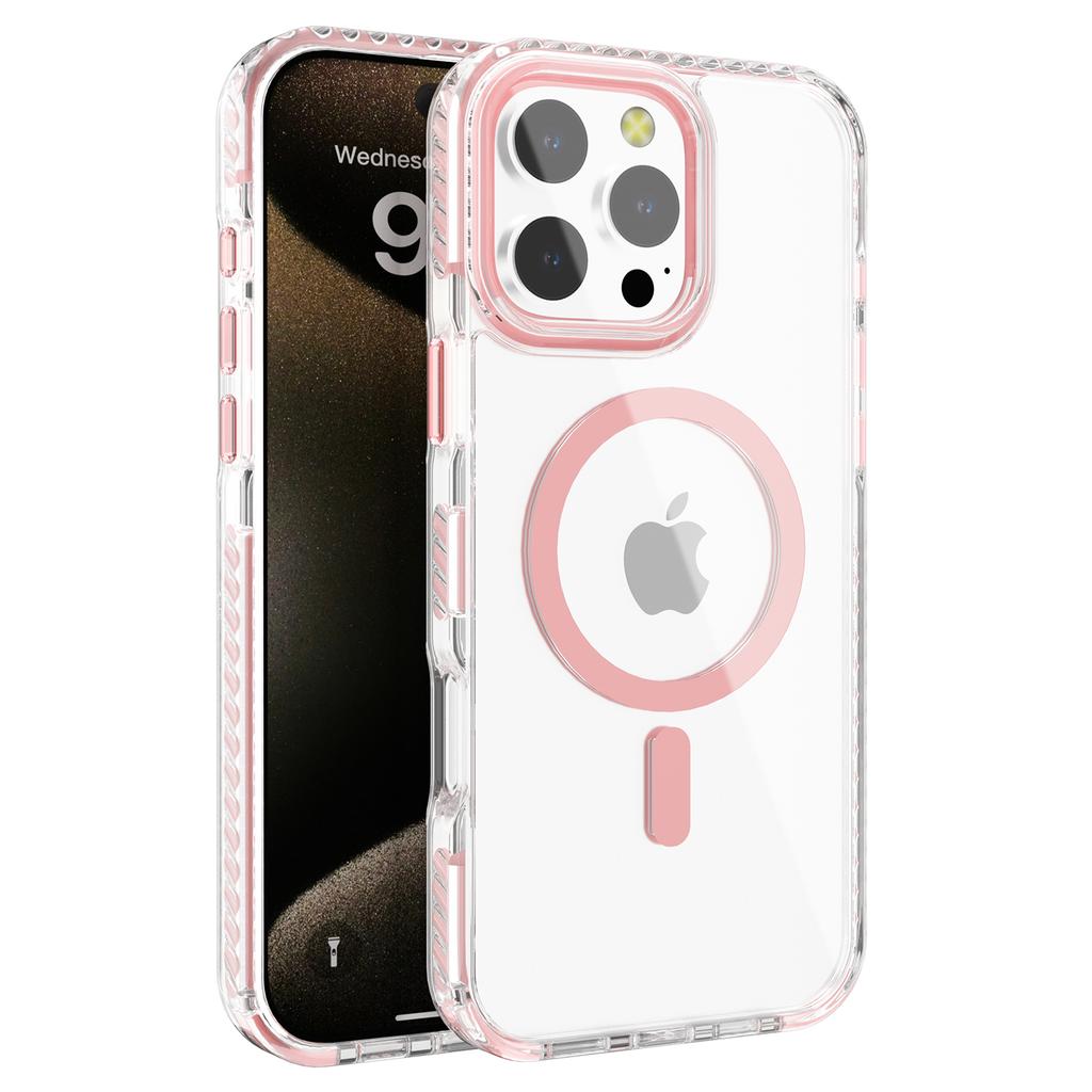 For iPhone 14 Pro Clear Phone Case PC+TPU Shell Compatible with MagSafe Phone Cover
