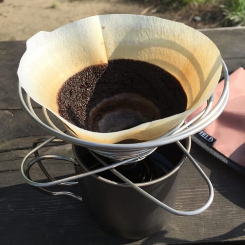 ZAFIELD Coffee Dripper, Folding Stand, Lightweight, Stainless Steel, for Outdoor Camping (1-2 Cups)