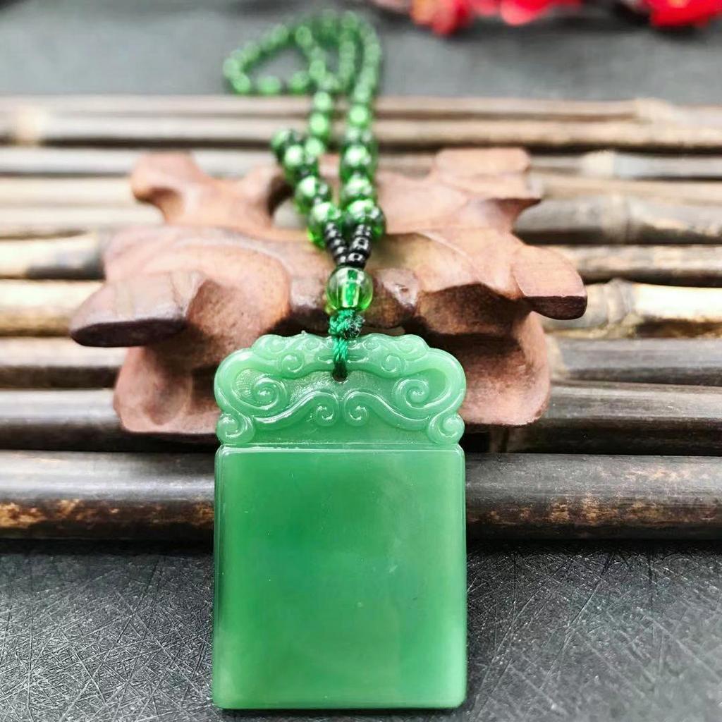 Imitace aventurínu Svetrový náhrdelník - Design zelí Guanyin od značek Wu Shi a Dragon & Phoenix