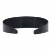 Black Plastic-wrapped Hair Band Wide Flat Toothless Plastic Hair Accessory