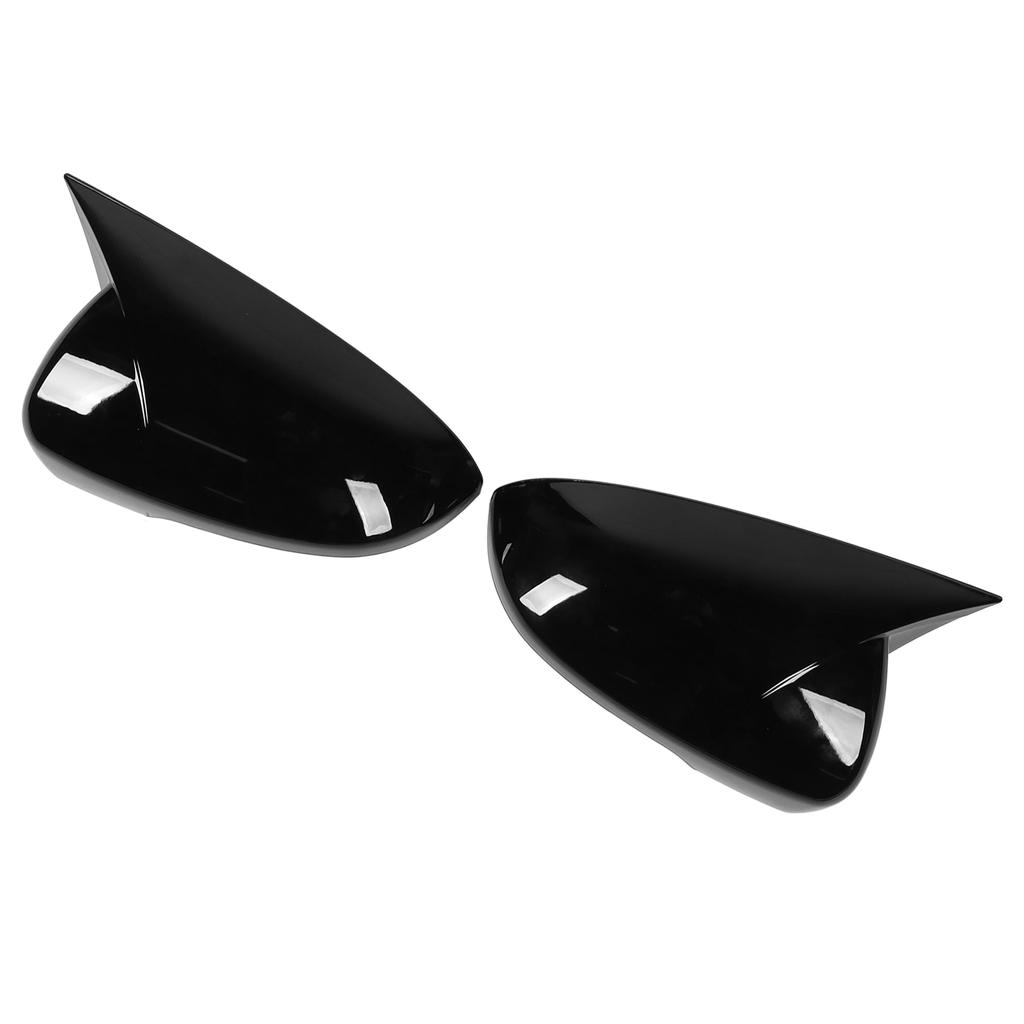 Pair Horn Shape Door Mirror Covers Side Mirror Caps Replacement for Hyundai Tucson 2019‑2020Black