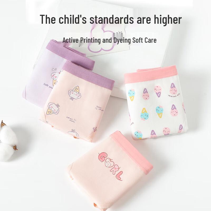 Snow Cotton Girls' Antibacterial Cotton Briefs