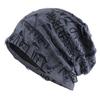1 PC thin oversized knitted chic pile cap casual printed loose letter fashionable hat 55-59cm