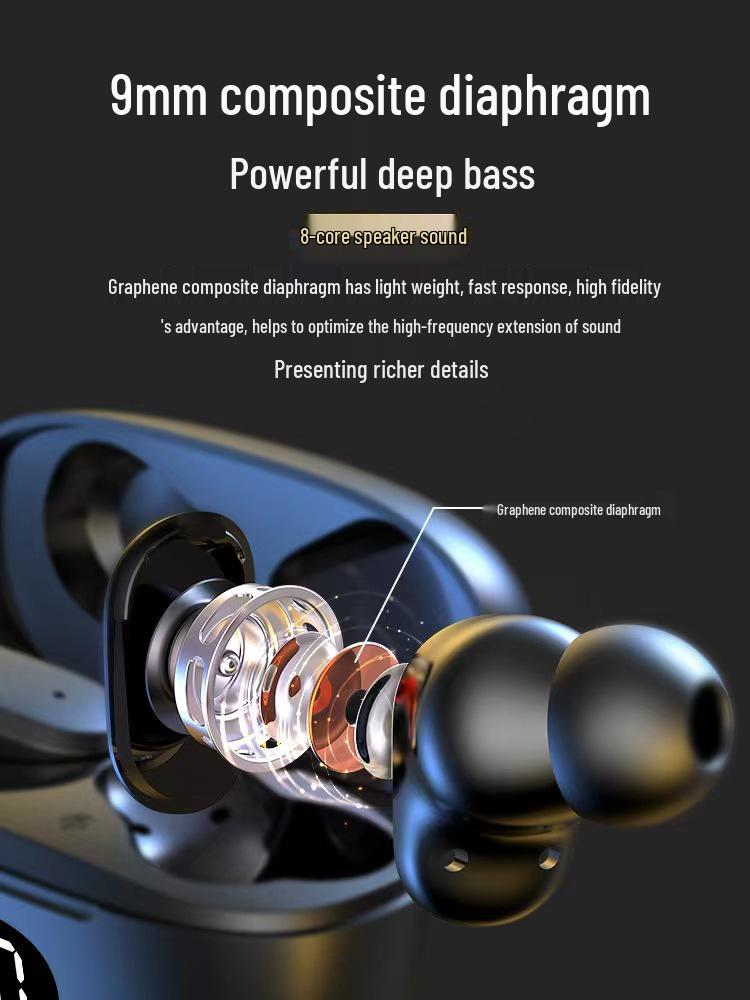 Mini Bluetooth 5.3 Earphones: Short Handle, Ultra-Long Battery, High-Quality Sound, Noise Reduction