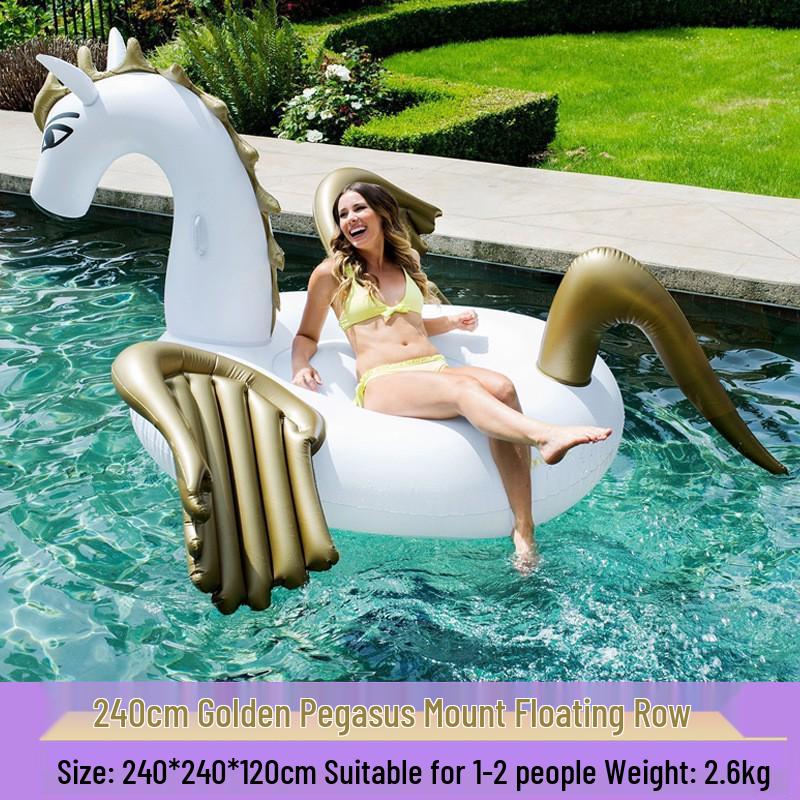 Barevné Jednorožcovo Křídlo Nafukovací Plovoucí Matrace - Zesílená Hračka Plavací Kruh