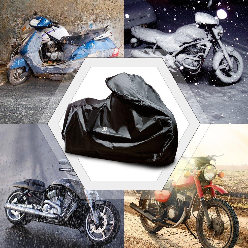Active Winner Bike Durable Thick Water UV Wind Fly Keyhole Included Cover, Fabric, Repellent, Protection, Prevention, (LL Size, BLACK)