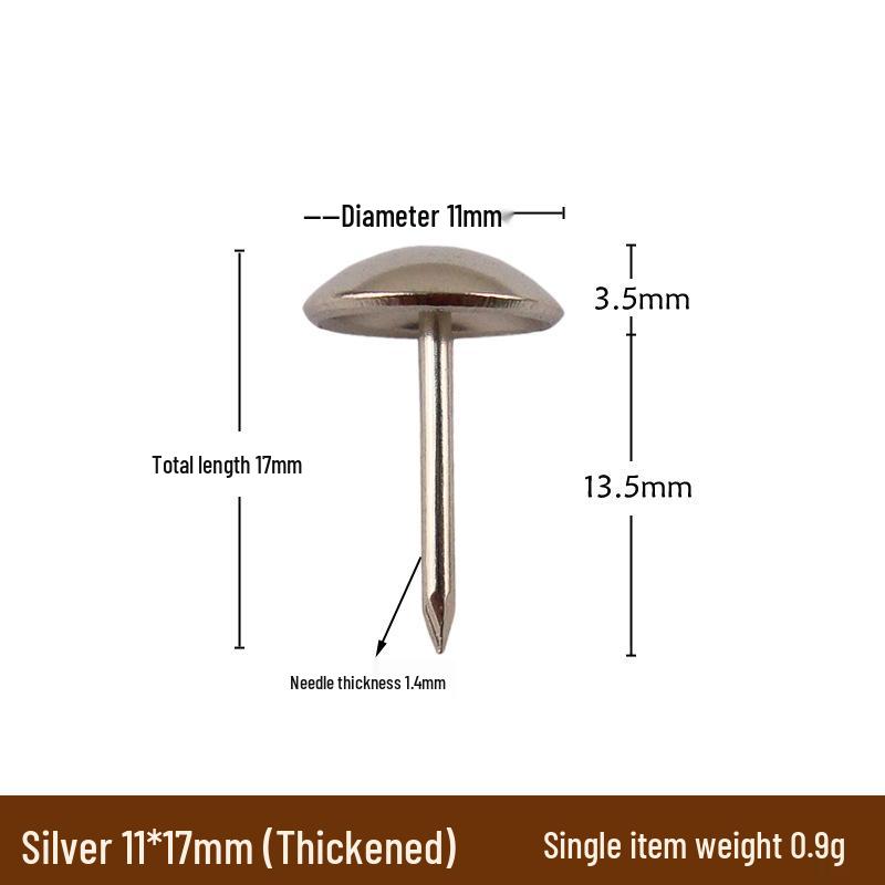 Antique-style Round Head Sofa Decoration Nails, Retro Pushpins, Thickened and Smooth Foam Nails, Furniture Hardware.