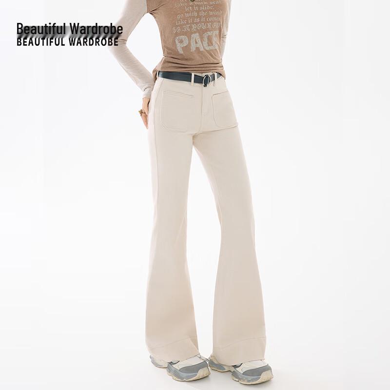 BEAUTIFUL WARDROBE Women's American Retro Flared Jeans