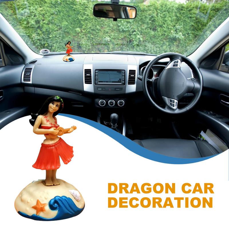 Hawaiianisches Mädchen Figur Hawaiianische Wackelkopffigur Für Auto Lustige Auto Dekoration Für Roadtrip Für Kaffeetisch Bücherregal