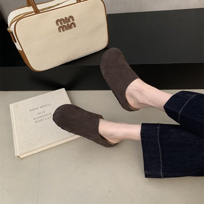 Square Head Suede Leopard Print Single Shoes Women's Shoes 2025 New Summer French Retro Black Commuter Boat Shoes