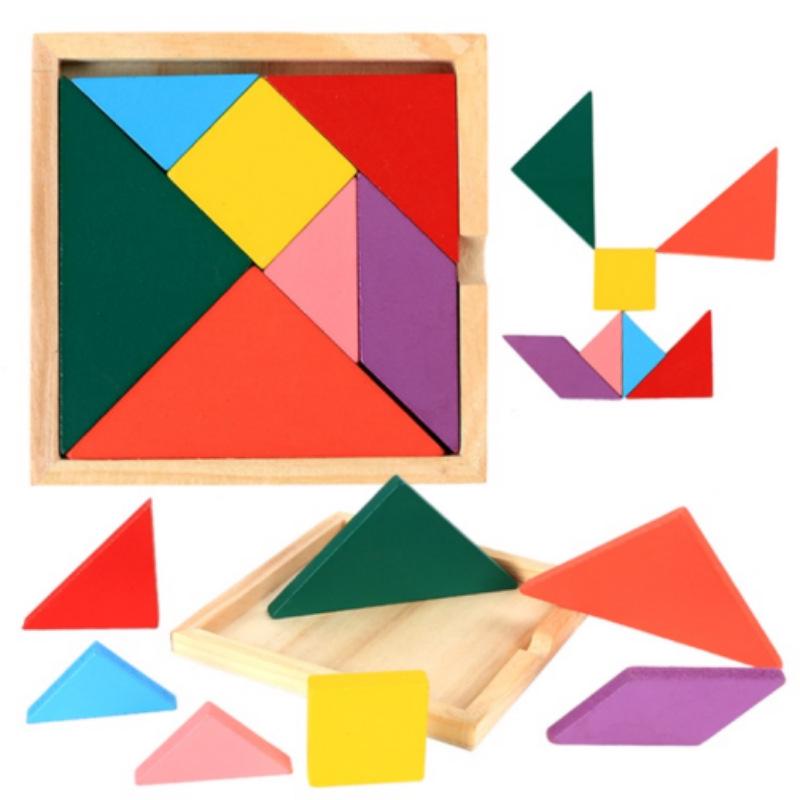 Tangram Tetris Puzzle Blocks: Educational Toys for Kids